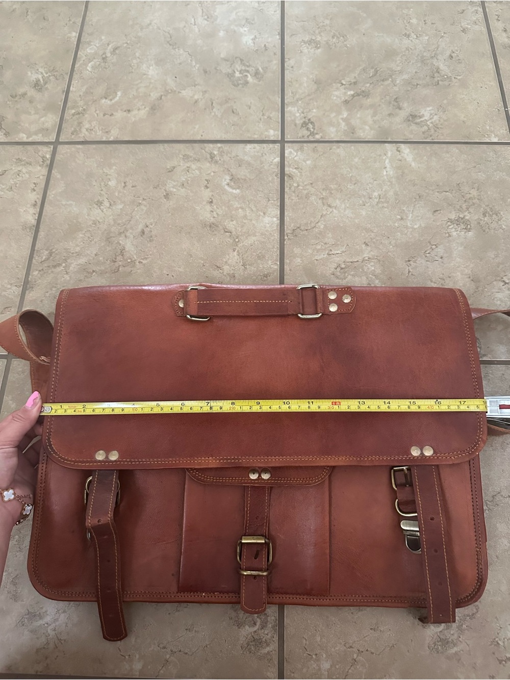 LEATHER MESSENGER BAG - Picture 7 of 7